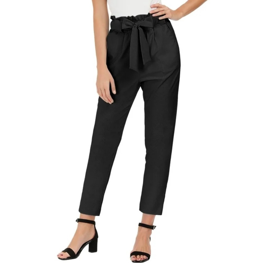 LC Lauren Conrad Black Pull-On Paperbag Waist Pants Size XS